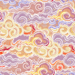 Seamless abstract pattern, waves background