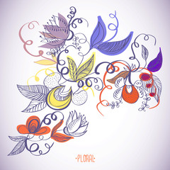 Floral Colorful Greeting Card