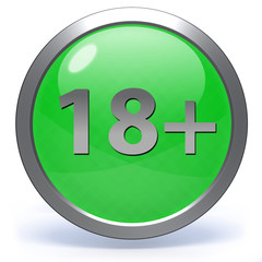 Obraz premium 18+ circular icon on white background