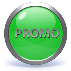 Promo circular icon on white background