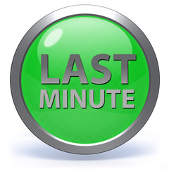 Last minute circular icon on white background