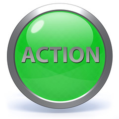 Action circular icon on white background