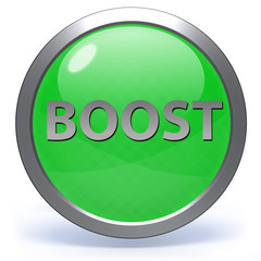 Boost circular icon on white background