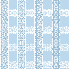 Abstract seamless white lace pattern texture background
