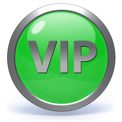 Vip circular icon on white background