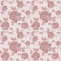 Vintage rose seamless floral pattern retro background