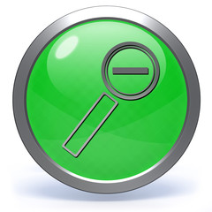 Zoom out circular icon on white background