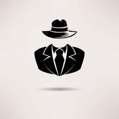 Icon spy, secret agent, the mafia Vector icon.