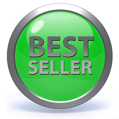 Best seller circular icon on white background