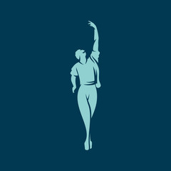 Man dancing ballet Vector sign