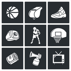 Basketball Vector Icons Set - 74946784