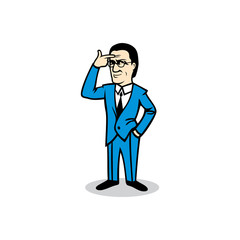 Obraz premium Man puzzle vector sign