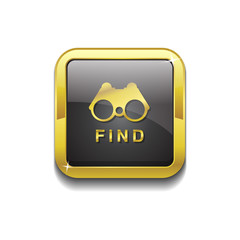 Find Gold Vector Icon Button