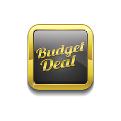 Budget Deal Gold Vector Icon Button