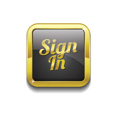 Sign In Gold Vector Icon Button