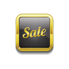 Sale Gold Vector Icon Button
