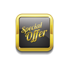 Special Offer Gold Vector Icon Button