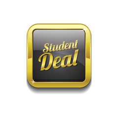 Student Deal Gold Vector Icon Button