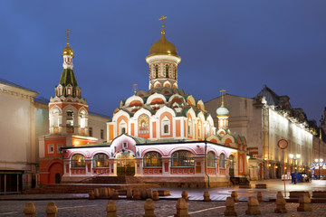 The Kazan Cathedral on the Red square in Moscow