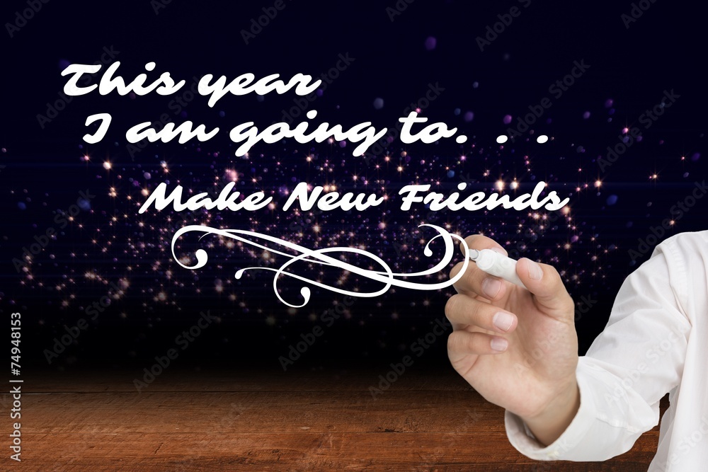 Poster Composite image of businessman about to write something