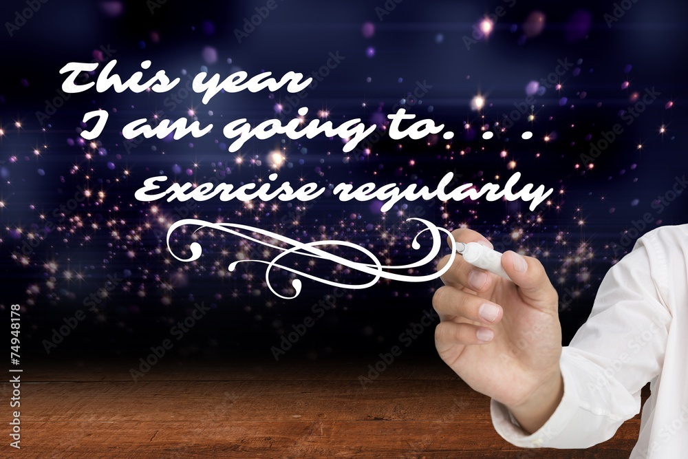 Poster Composite image of businessman about to write something