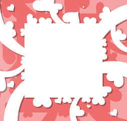 Fototapeta na wymiar Happy Valentines Day invitation template. card design illustrati