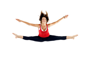 Modern dancer jumping