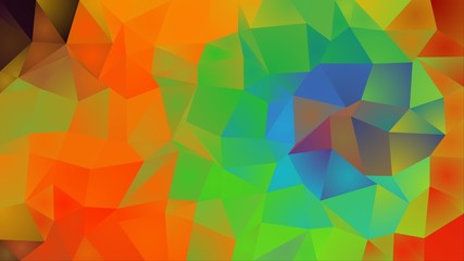 Abstract Background Of Multicolored Triangles