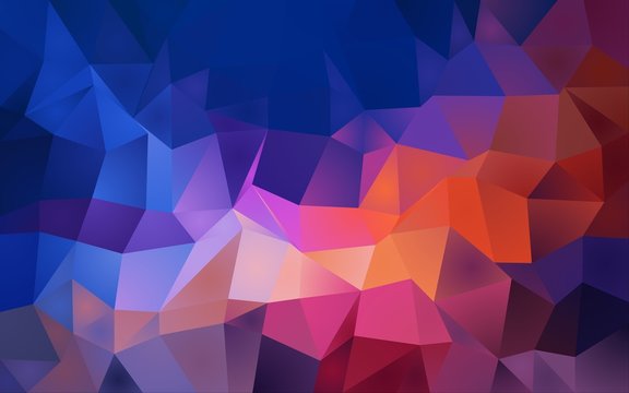 Abstract Background Of Multicolored Triangles