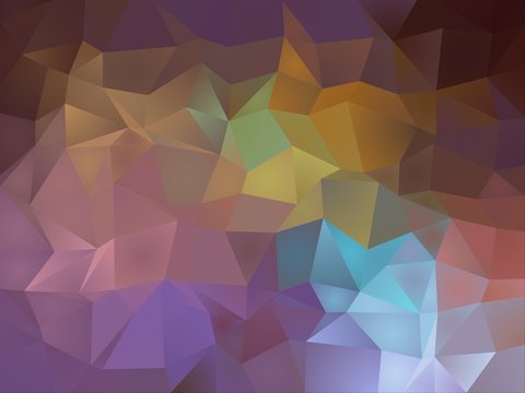 Abstract Background Of Multicolored Triangles