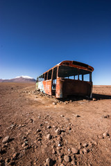 An abandoned bus in Bolivia