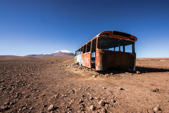 An abandoned bus in Bolivia