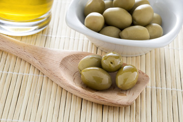 Olive oil and olives