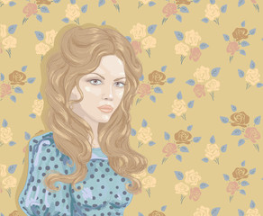 Retro Woman Portrait