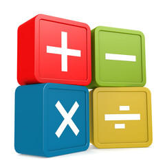 Fototapeta premium Math sign block