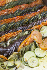 Mediterranean vegetables baked in olive oil