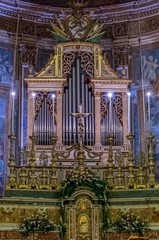 Inside the Basilica di San Sebastiano.