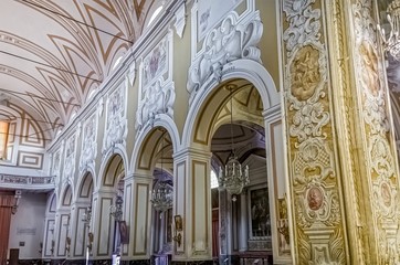 Fototapeta na wymiar Inside the Basilica di San Sebastiano.