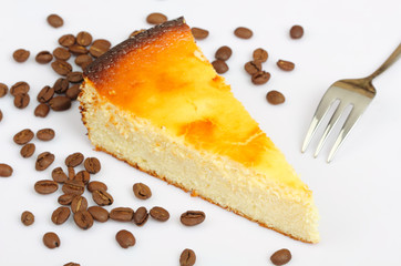 cheese cake with coffee beans
