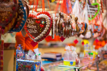 Sales of sweets on the Christmas fair in Berlin, Germany