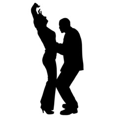 Vector silhouette of couple.