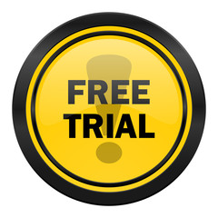 free trial icon, yellow logo,