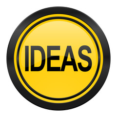 ideas icon, yellow logo,