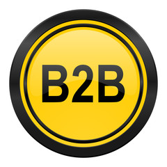 b2b icon, yellow logo,