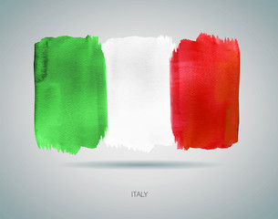 Flag of Italy watercolor vector illustration - 74958118