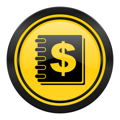 money icon, yellow logo,