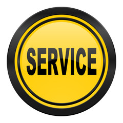 service icon, yellow logo,
