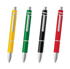 Close up of pen isolated with clipping path on white