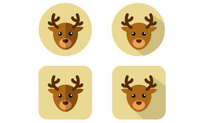 Deer Flat Icons
