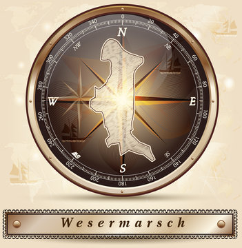 Karte von Wesermarsch